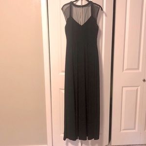 CK Evening Gown w/ Mesh and Beaded Accents in black (like-new)